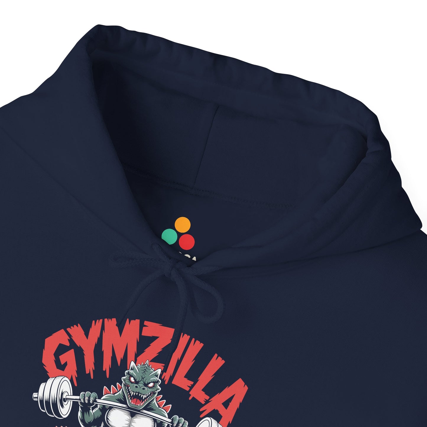 Gymzilla Powerlifting Unisex Heavy Blend Hoodie | TEEZOCA Gymzilla weightlifting graphic Unisex Heavy Blend Hoodie