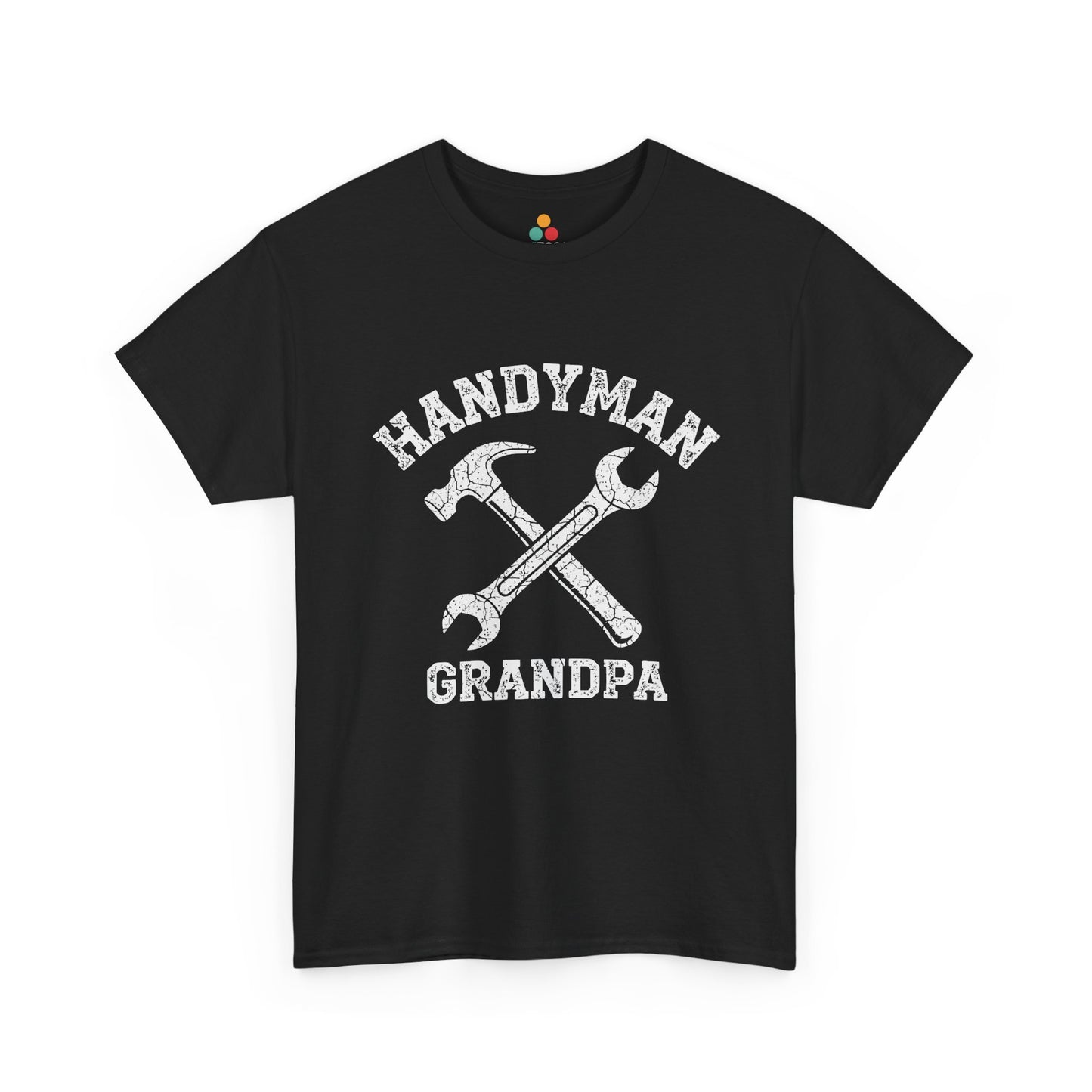 Handyman Grandpa Black T‑Shirt – Funny Grandpa Gift | TEEZOCA 