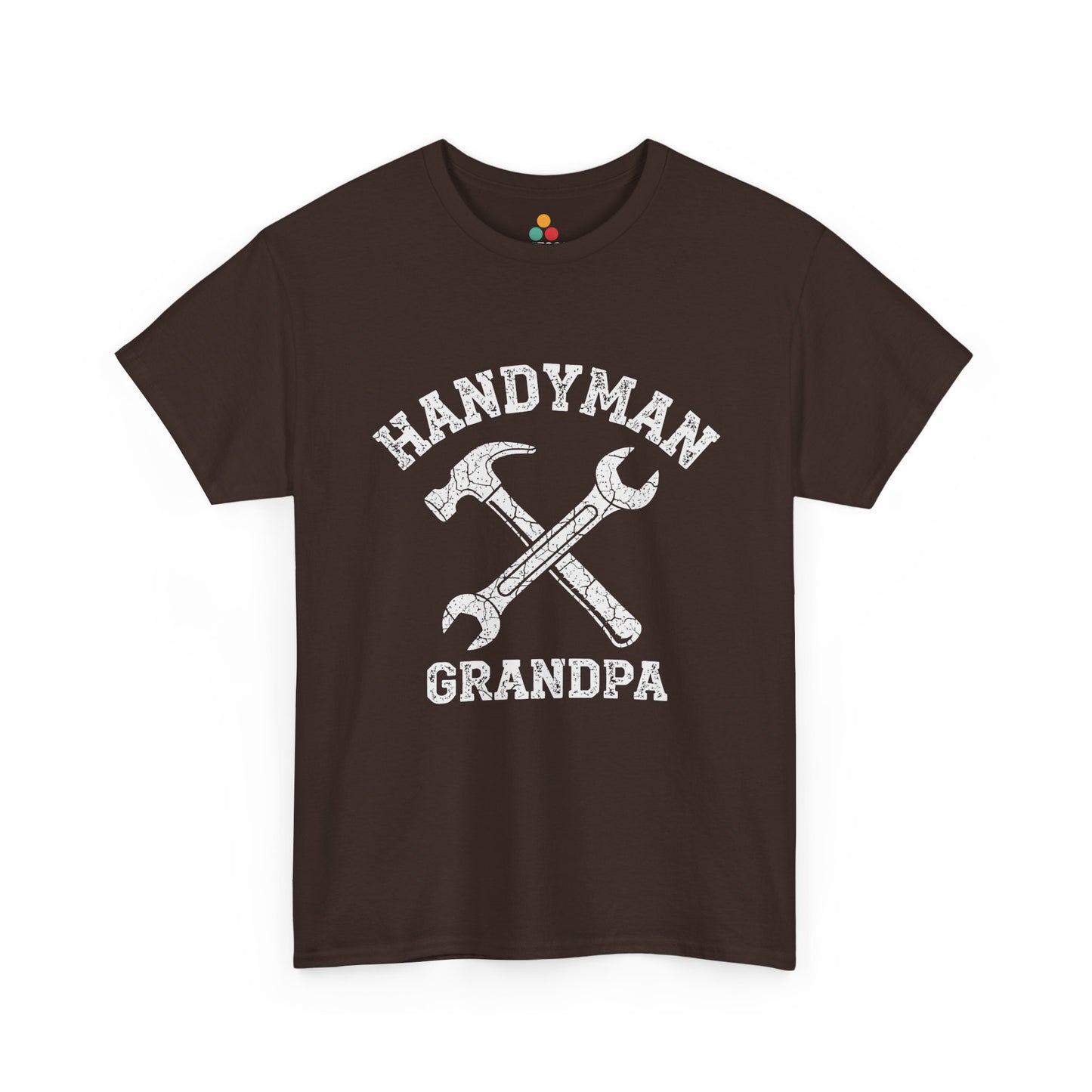 Handyman Grandpa Brown T‑Shirt – Funny Grandpa Gift | TEEZOCA 