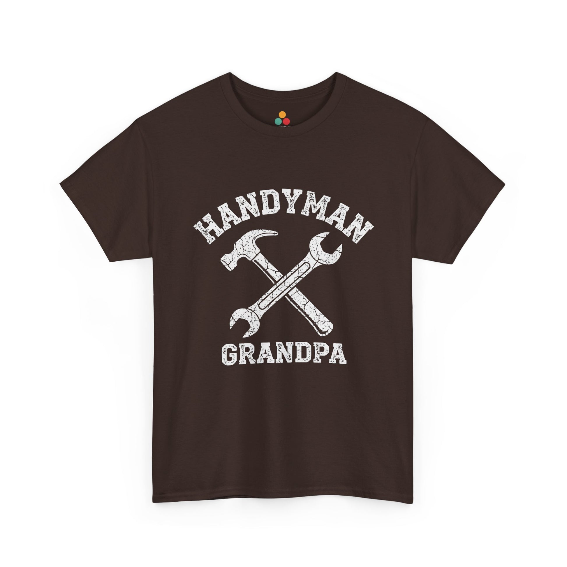 Handyman Grandpa Brown T‑Shirt – Funny Grandpa Gift | TEEZOCA 