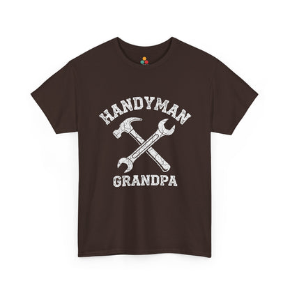 Handyman Grandpa Brown T‑Shirt – Funny Grandpa Gift | TEEZOCA 