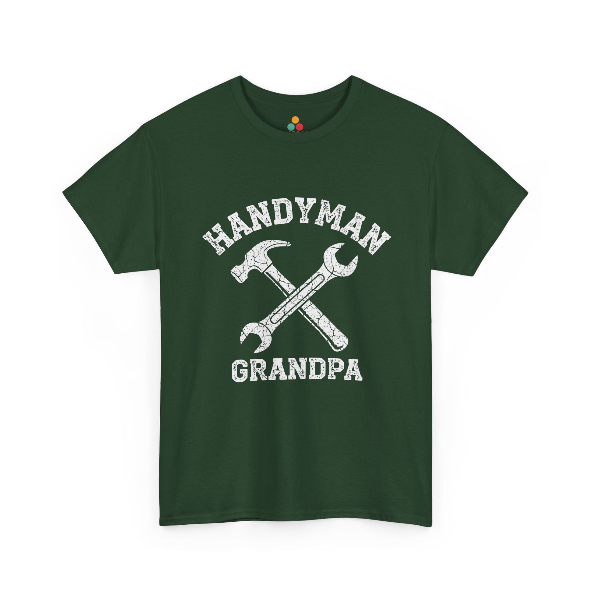 Handyman Grandpa Forest Green T‑Shirt – Funny Grandpa Gift | TEEZOCA 