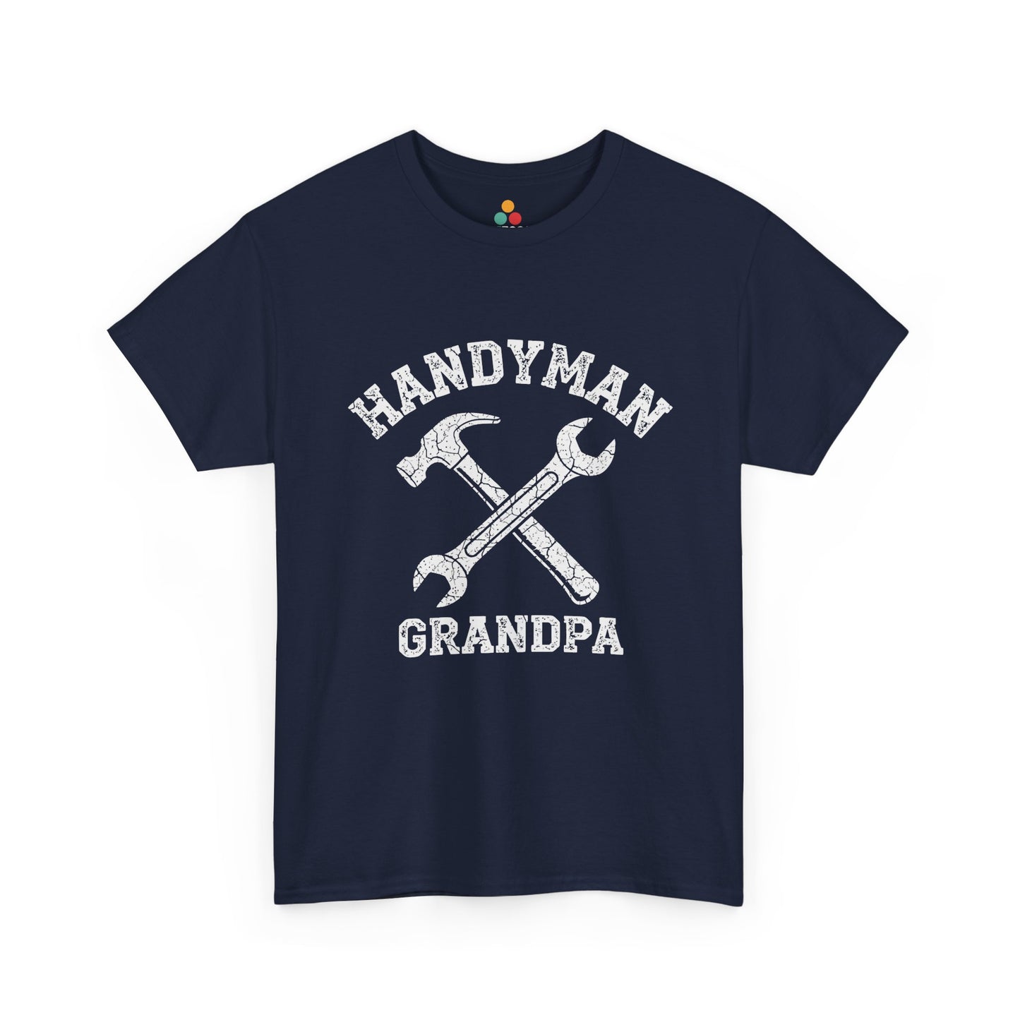 Handyman Grandpa Navy Blue T‑Shirt – Funny Grandpa Gift | TEEZOCA 