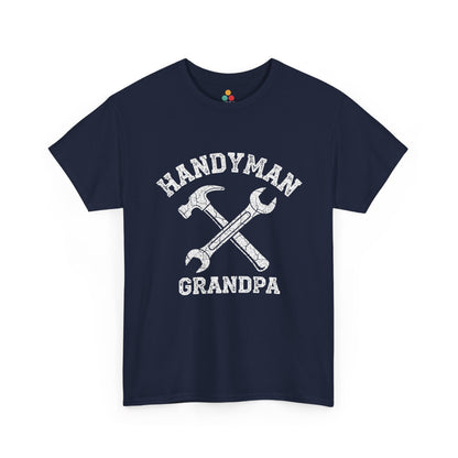 Handyman Grandpa Navy Blue T‑Shirt – Funny Grandpa Gift | TEEZOCA 