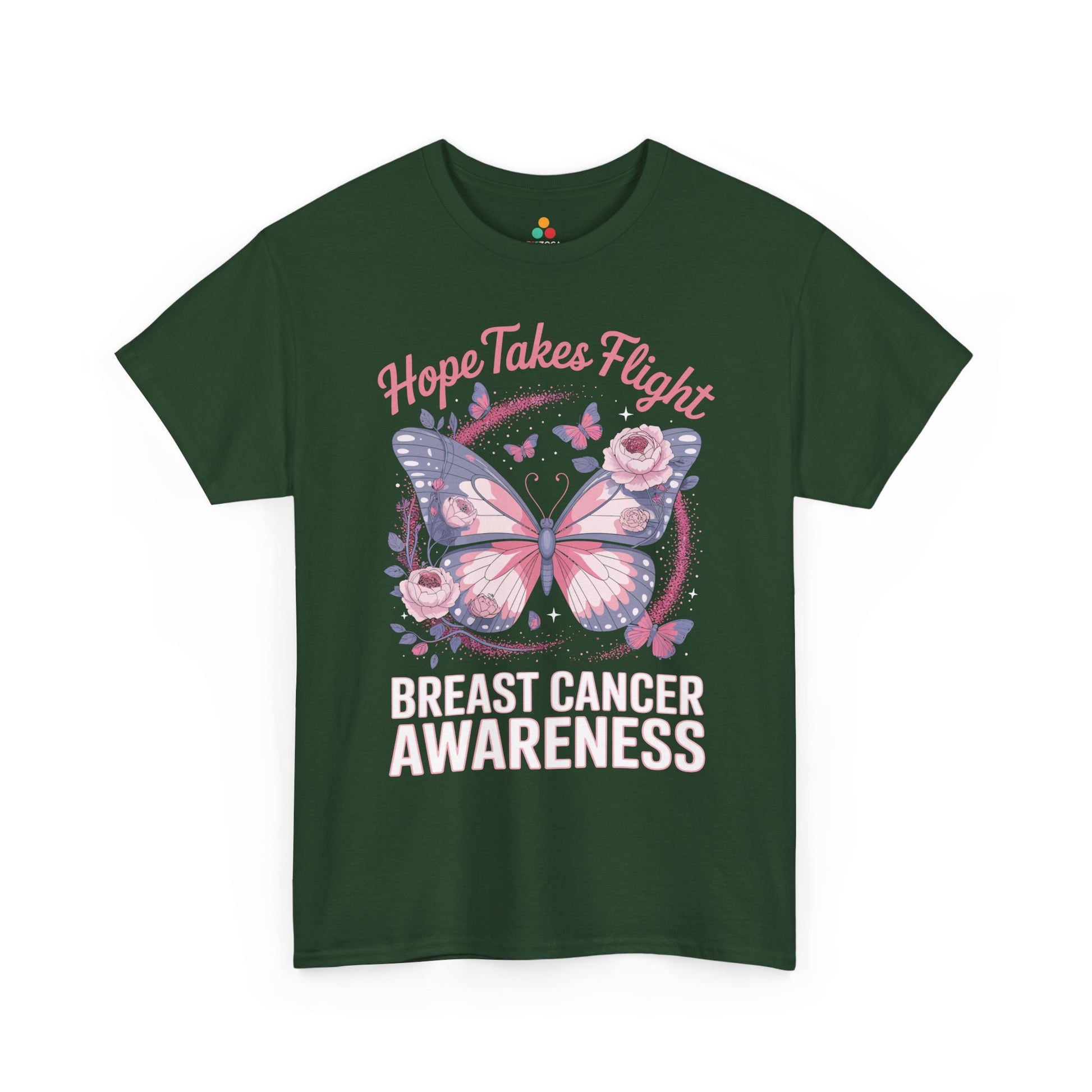 Hope Takes Flight Breast Cancer Awareness Unisex T-shirt | TEEZOCA 