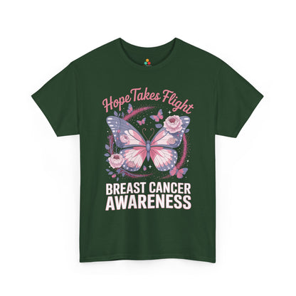 Hope Takes Flight Breast Cancer Awareness Unisex T-shirt | TEEZOCA 