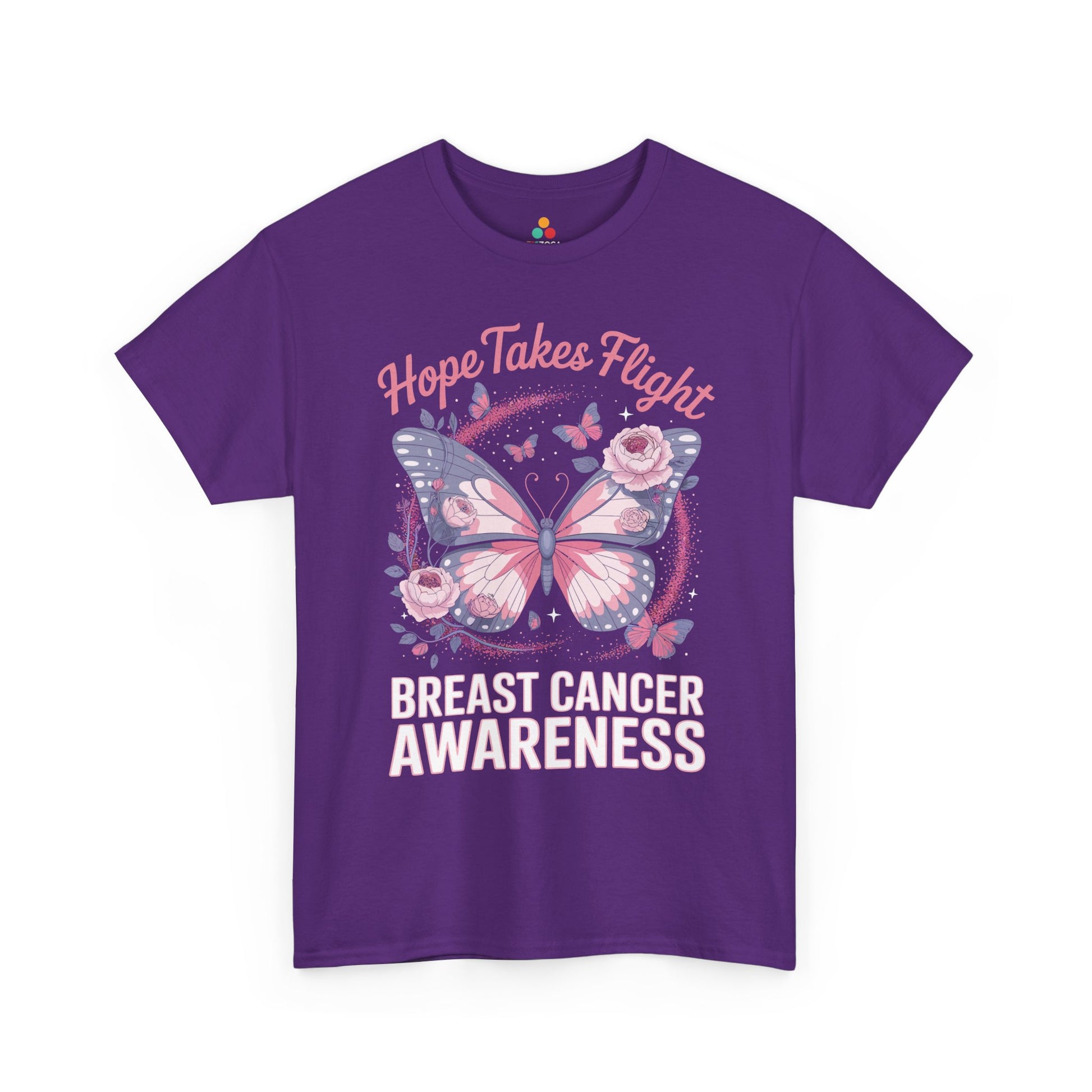 Hope Takes Flight Breast Cancer Awareness Unisex T-shirt | TEEZOCA 