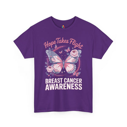Hope Takes Flight Breast Cancer Awareness Unisex T-shirt | TEEZOCA 