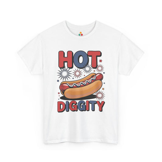 Hot Diggity Dog Shirt — Pop Art Hot Dog T-shirt for Cookouts | TEEZOCA 