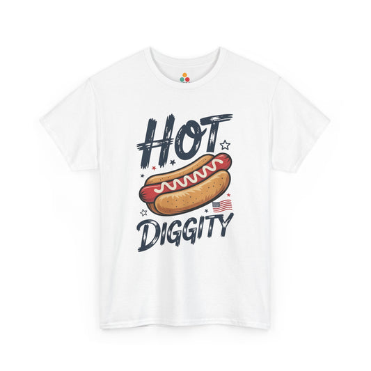 Hot Dog Shirt — Hot Diggity Dog Funny 4th of July BBQ T-shirt | TEEZOCA 