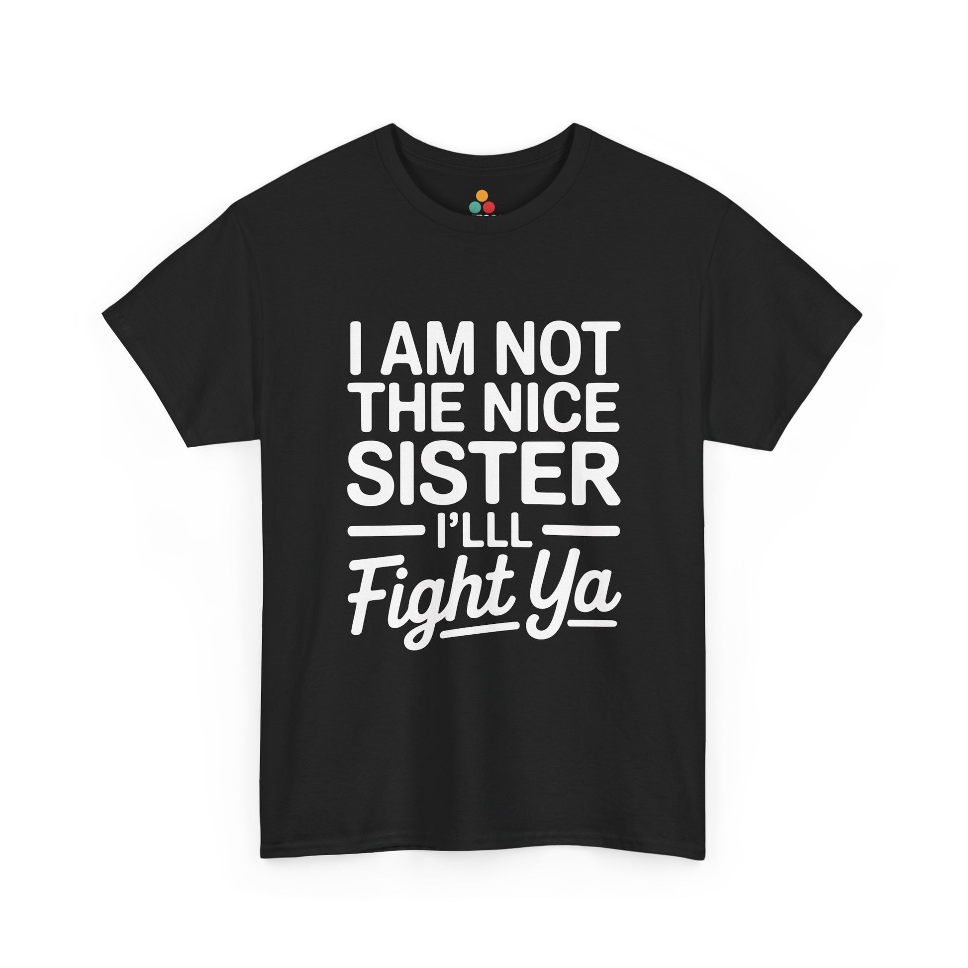 I Am Not The Nice Sister I'll Fight Ya T-Shirt – Funny Sarcastic Sibling Gift | TEEZOCA 