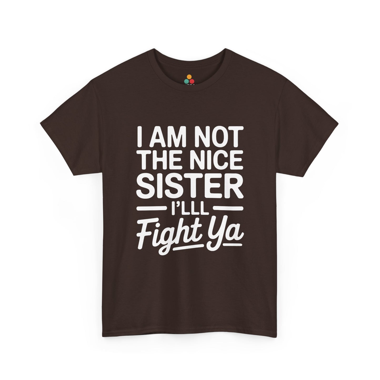 I Am Not The Nice Sister I'll Fight Ya T-Shirt – Funny Sarcastic Sibling Gift | TEEZOCA 