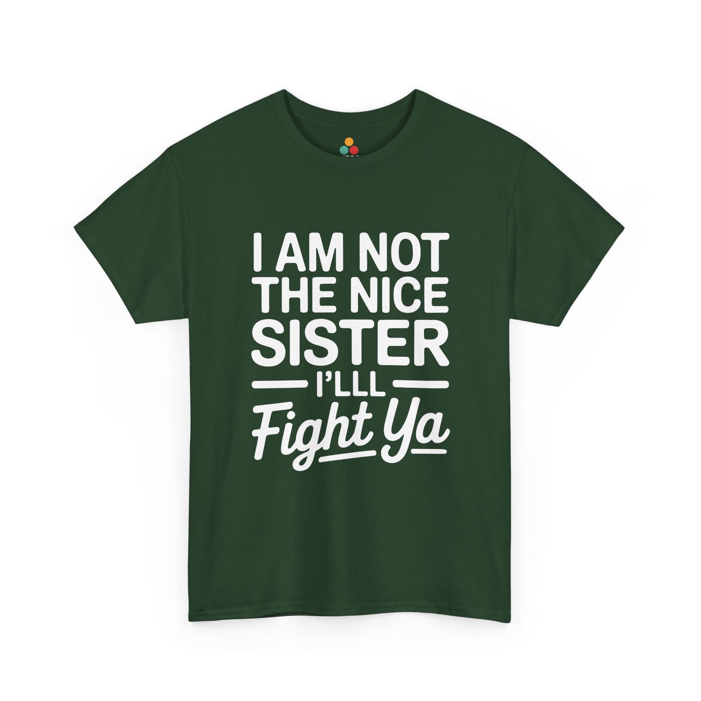 I Am Not The Nice Sister I'll Fight Ya T-Shirt – Funny Sarcastic Sibling Gift | TEEZOCA 