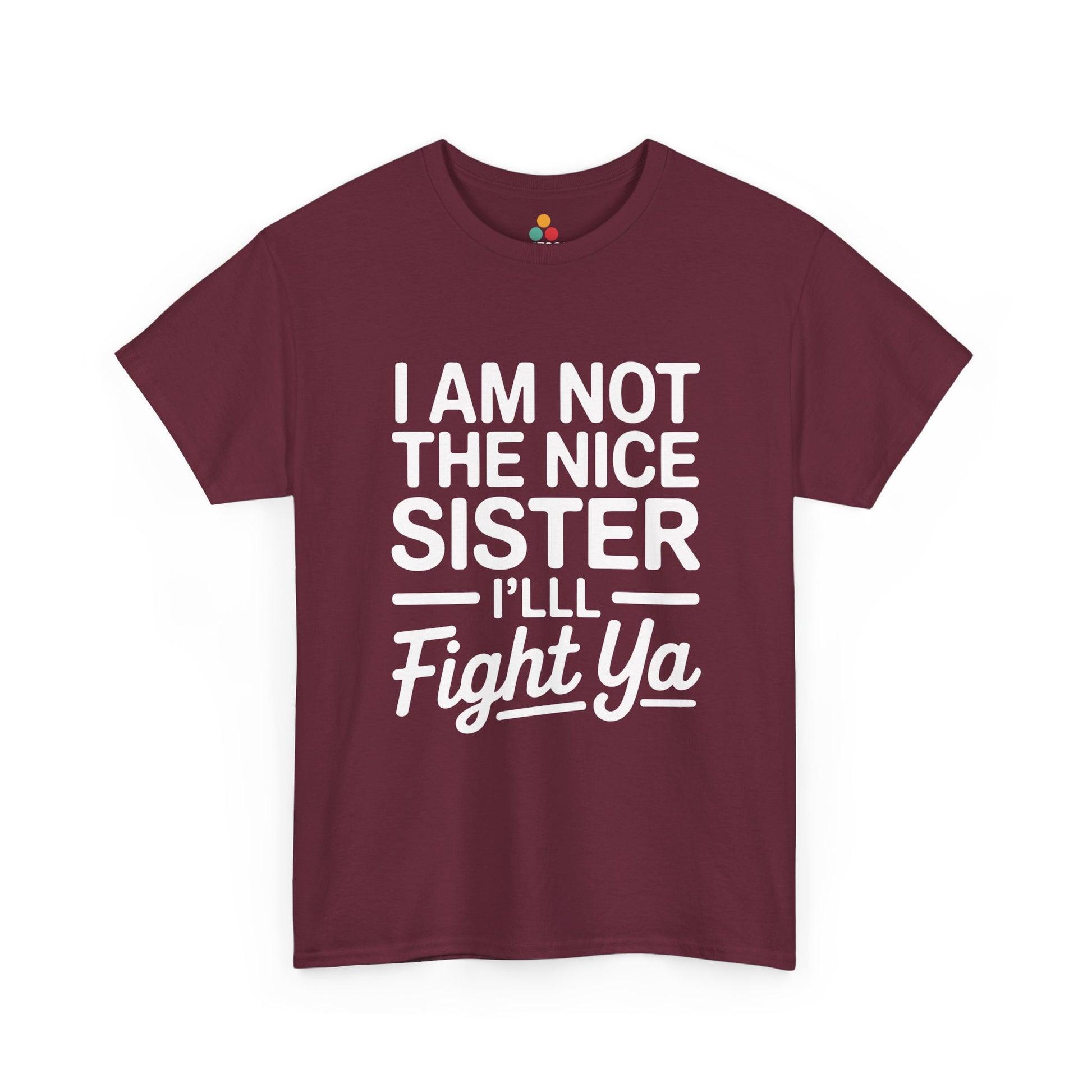 I Am Not The Nice Sister I'll Fight Ya T-Shirt – Funny Sarcastic Sibling Gift | TEEZOCA 
