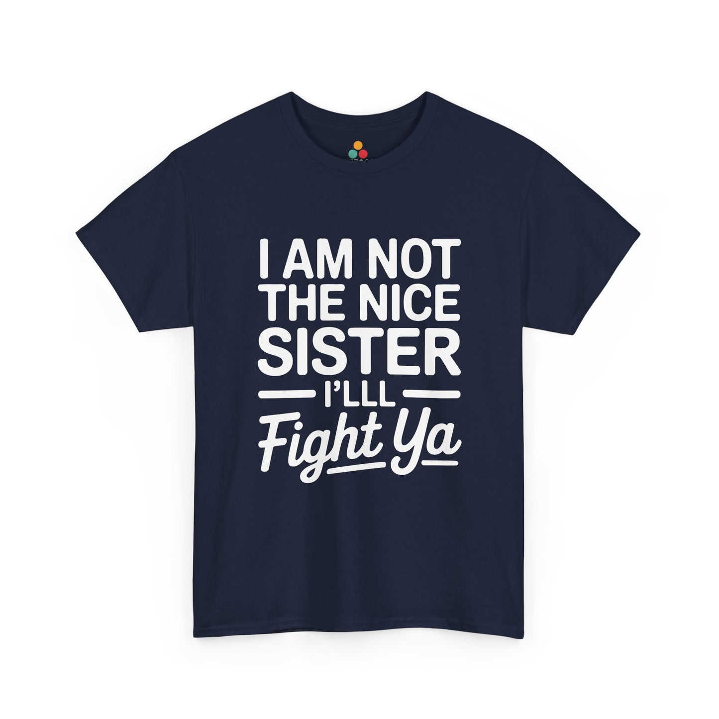 I Am Not The Nice Sister I'll Fight Ya T-Shirt – Funny Sarcastic Sibling Gift | TEEZOCA 