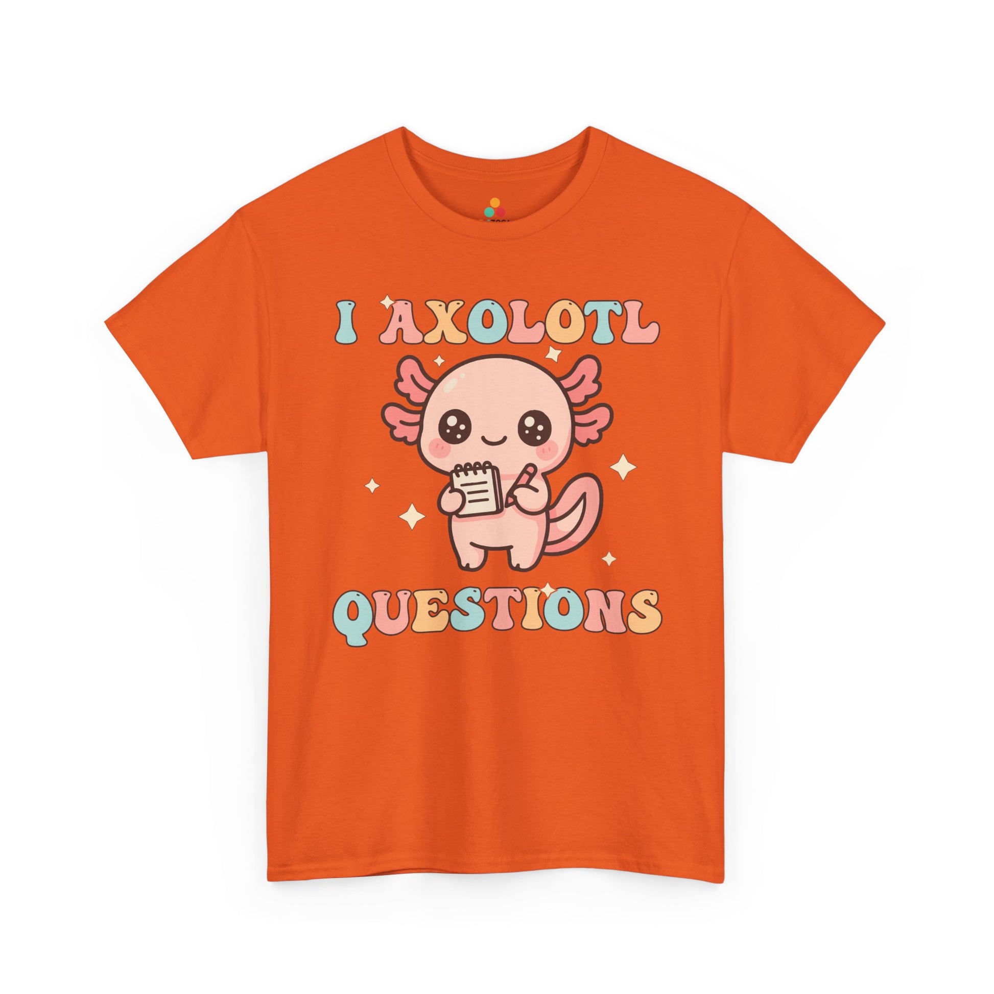 I Axolotl Questions Cute Kawaii Axolotl Pun Unisex T-shirt | TEEZOCA cute axolotl cartoon Unisex T-shirt for everyday wear