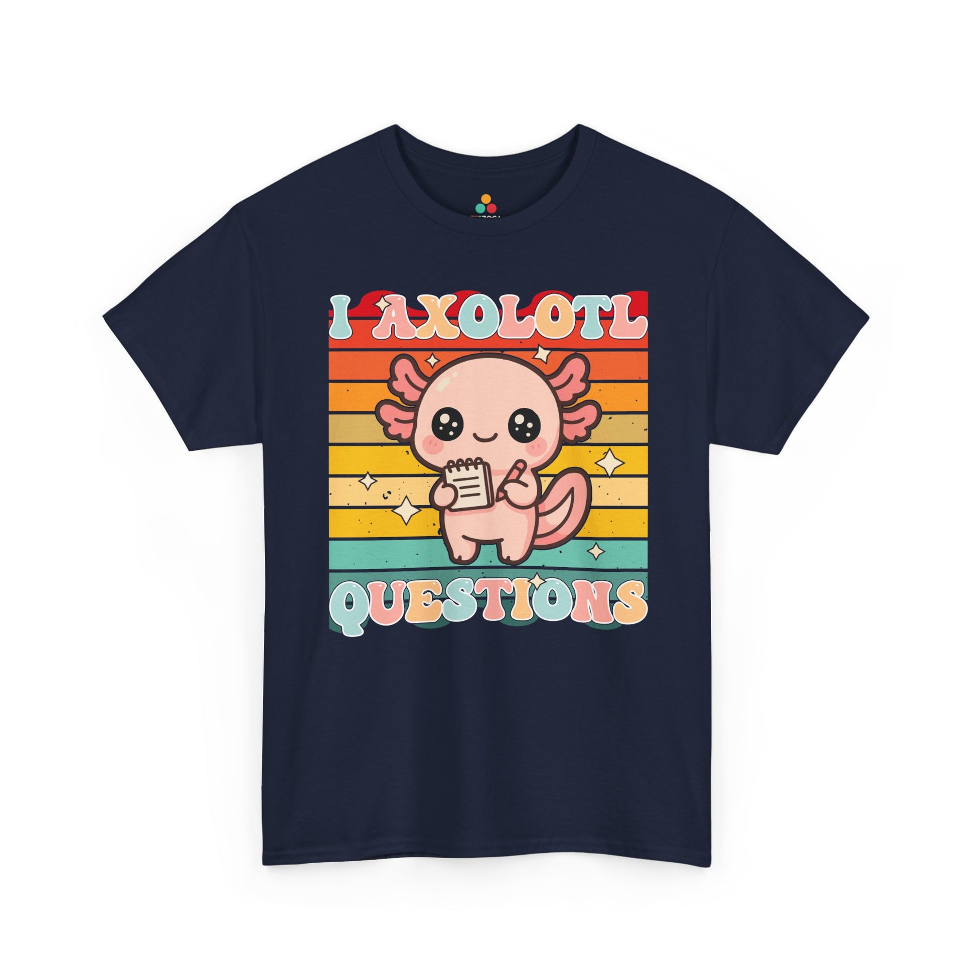 I Axolotl Questions Retro Cute Kawaii Axolotl Unisex T-shirt | TEEZOCA I Axolotl Questions retro cute Unisex T-shirt