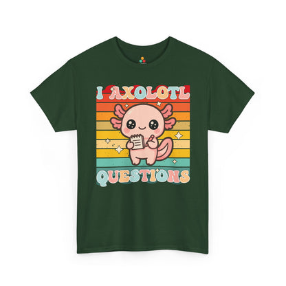 I Axolotl Questions Retro Cute Kawaii Axolotl Unisex T-shirt | TEEZOCA cute animal pun Unisex T-shirt colorful design