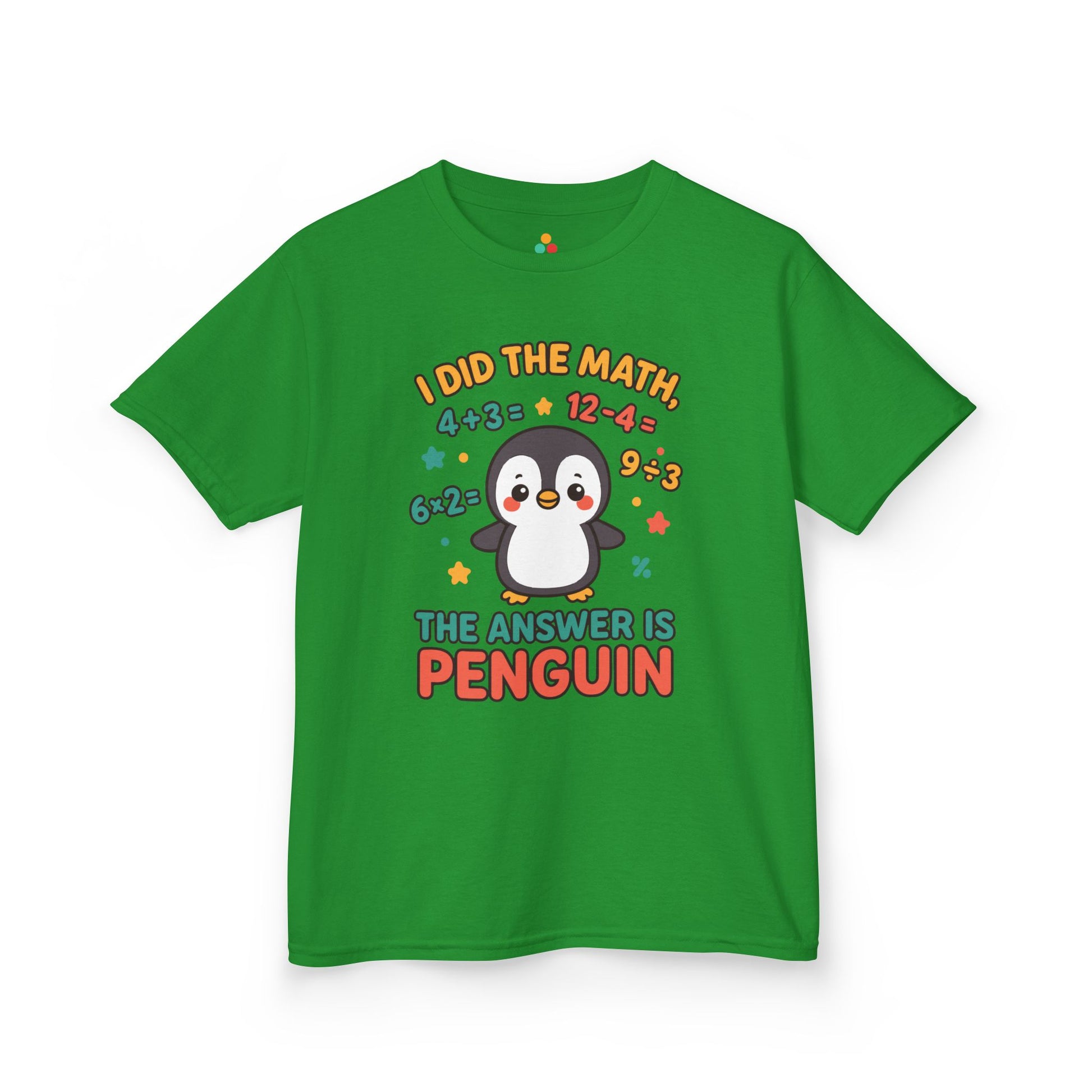 I Did The Math Penguin Cute School Kids T-shirt | TEEZOCA cartoon penguin equation Kids T-shirt
