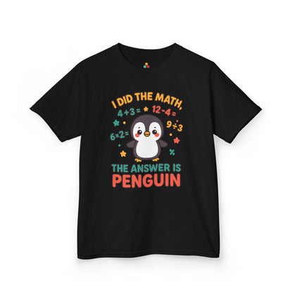 I Did The Math Penguin Cute School Kids T-shirt | TEEZOCA colorful math penguin design Kids T-shirt
