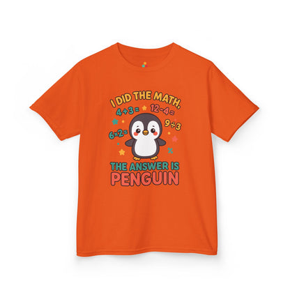 I Did The Math Penguin Cute School Kids T-shirt | TEEZOCA school humor penguin print Kids T-shirt
