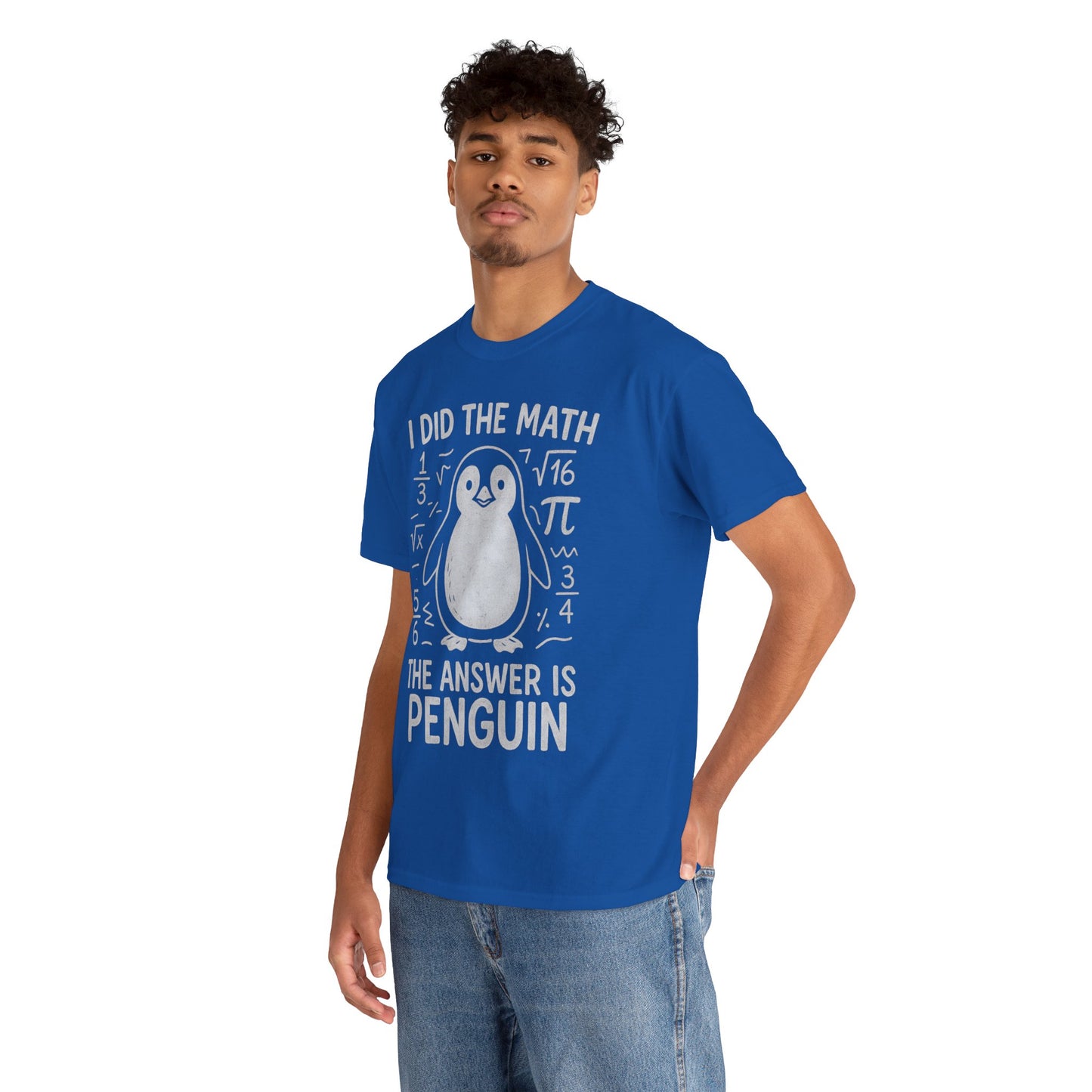 I Did The Math Penguin Funny Graphic Unisex T-shirt | TEEZOCA STEM humor penguin classroom shirt
