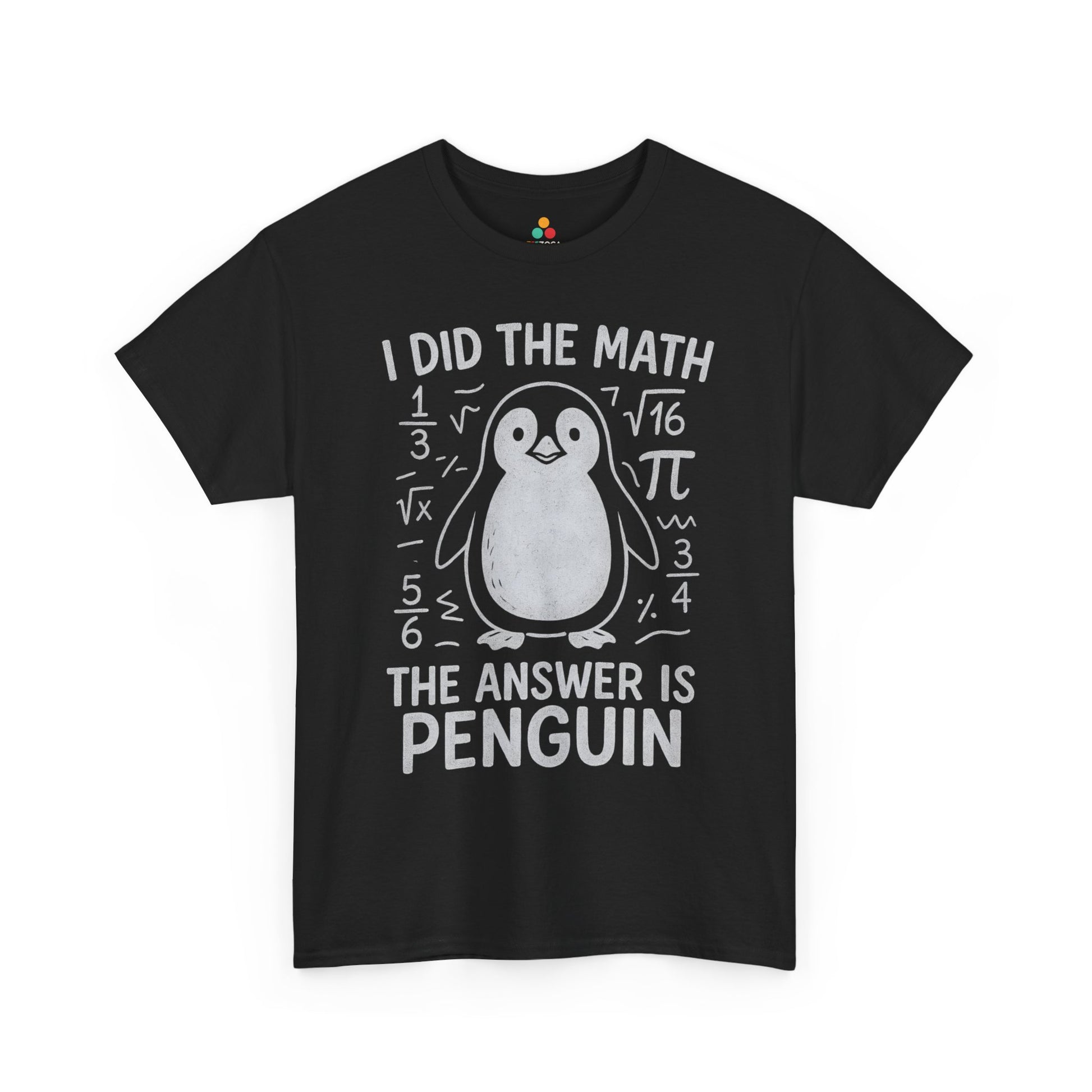 I Did The Math Penguin Funny Graphic Unisex T-shirt | TEEZOCA minimalist penguin math joke shirt