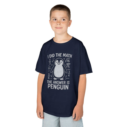 I Did The Math Penguin Funny School Unisex T-shirt | TEEZOCA chalkboard style penguin math Kids T-shirt
