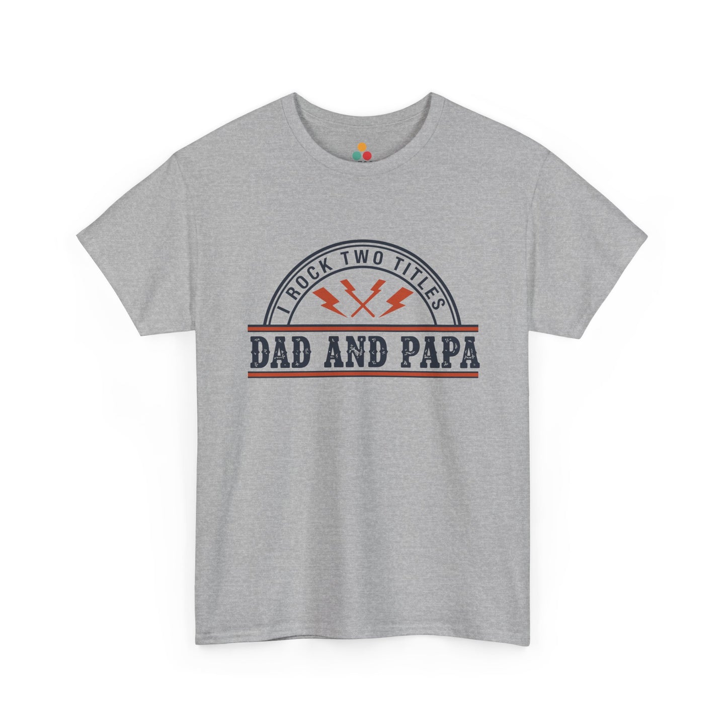 I Rock Two Titles Dad and Papa sport grey T-Shirt – Retro Father’s Day Gift | TEEZOCA 