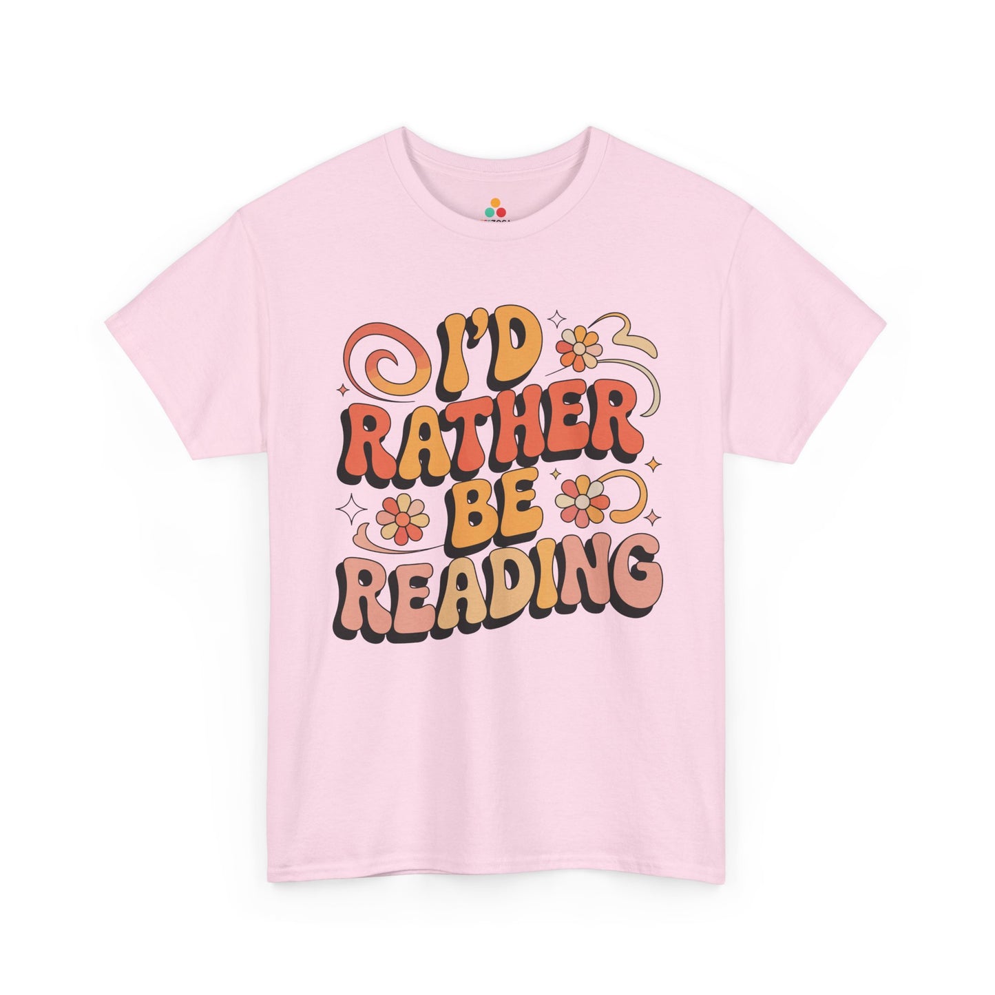 I’d Rather Be Reading Retro Floral Unisex T-shirt | TEEZOCA 