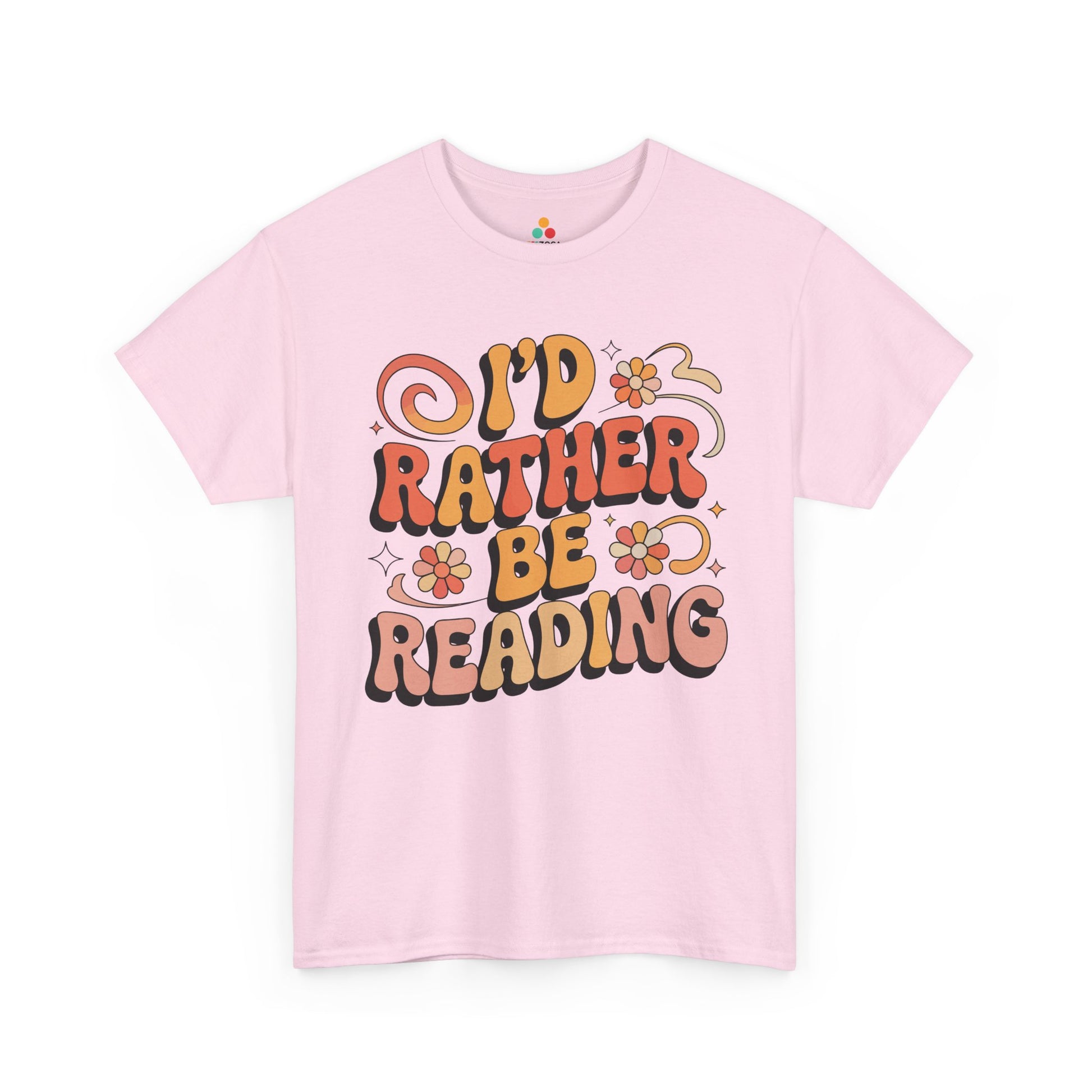 I’d Rather Be Reading Retro Floral Unisex T-shirt | TEEZOCA 