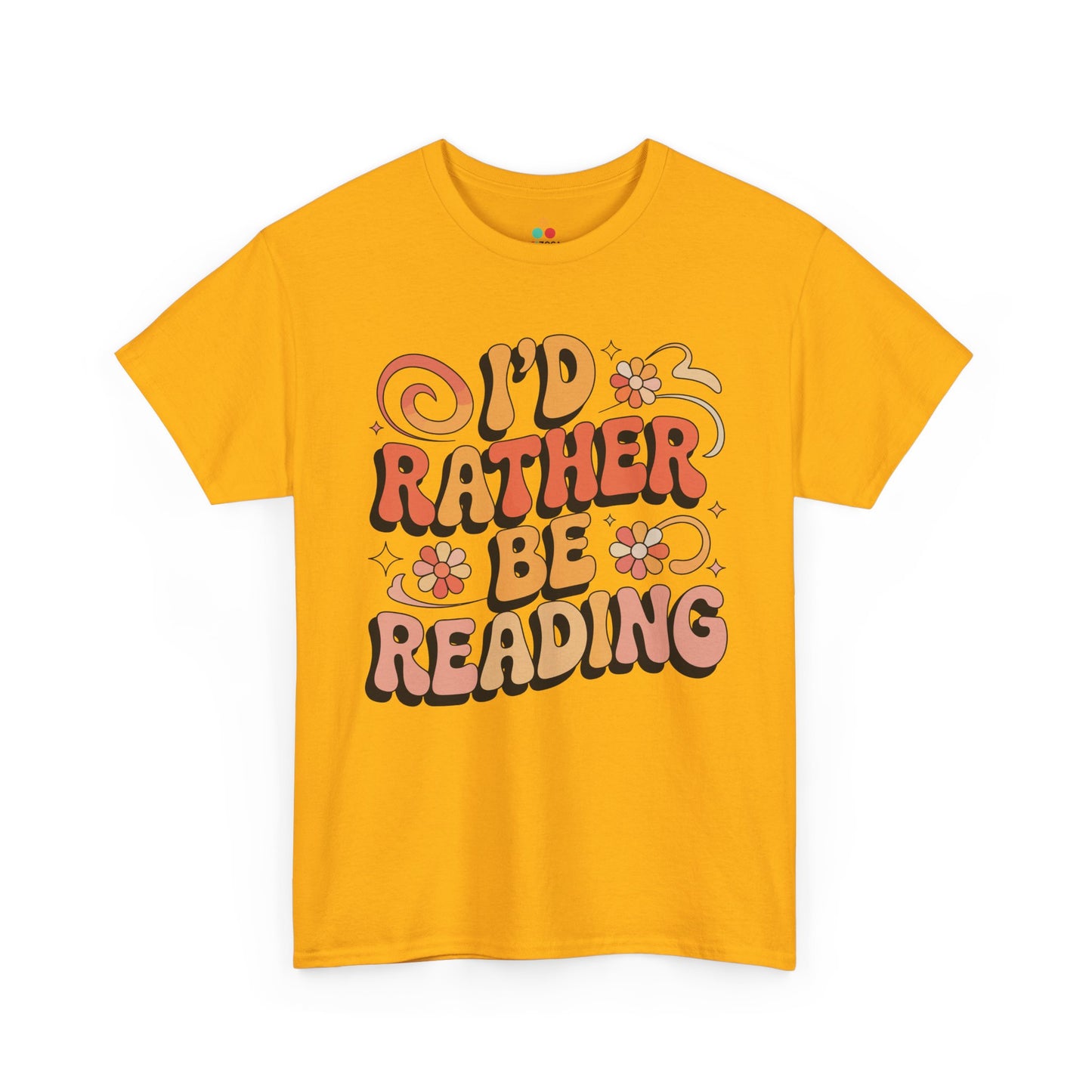 I’d Rather Be Reading Retro Floral Unisex T-shirt | TEEZOCA 