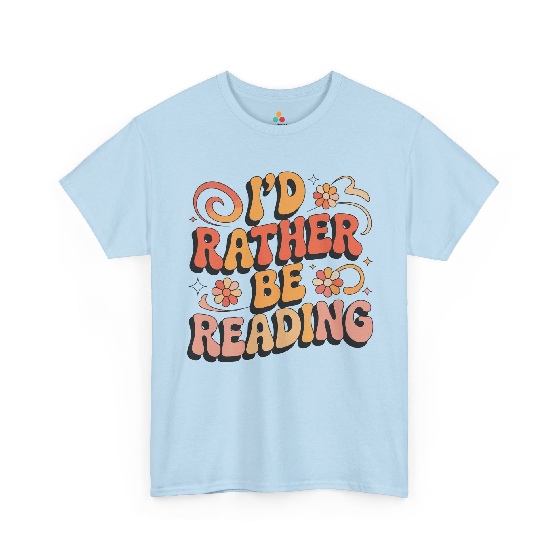 I’d Rather Be Reading Retro Floral Unisex T-shirt | TEEZOCA 