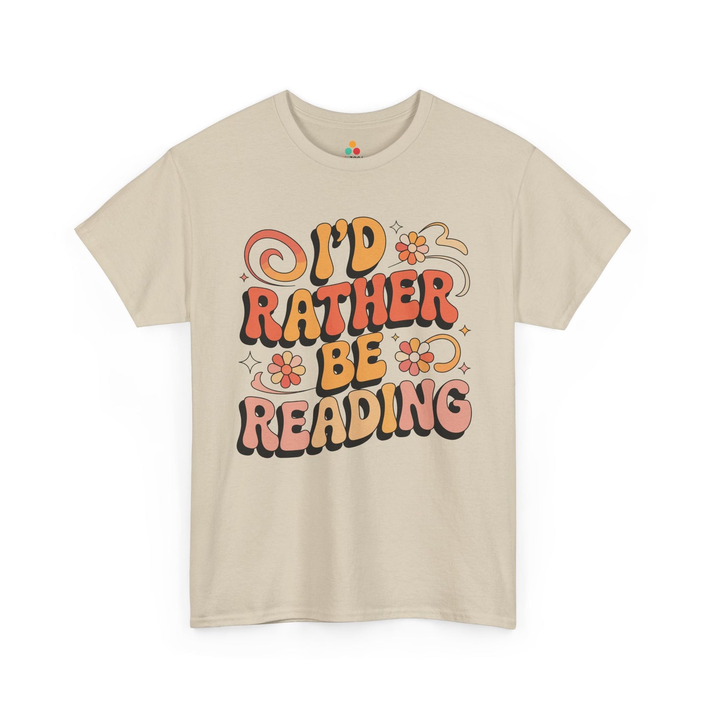 I’d Rather Be Reading Retro Floral Unisex T-shirt | TEEZOCA 
