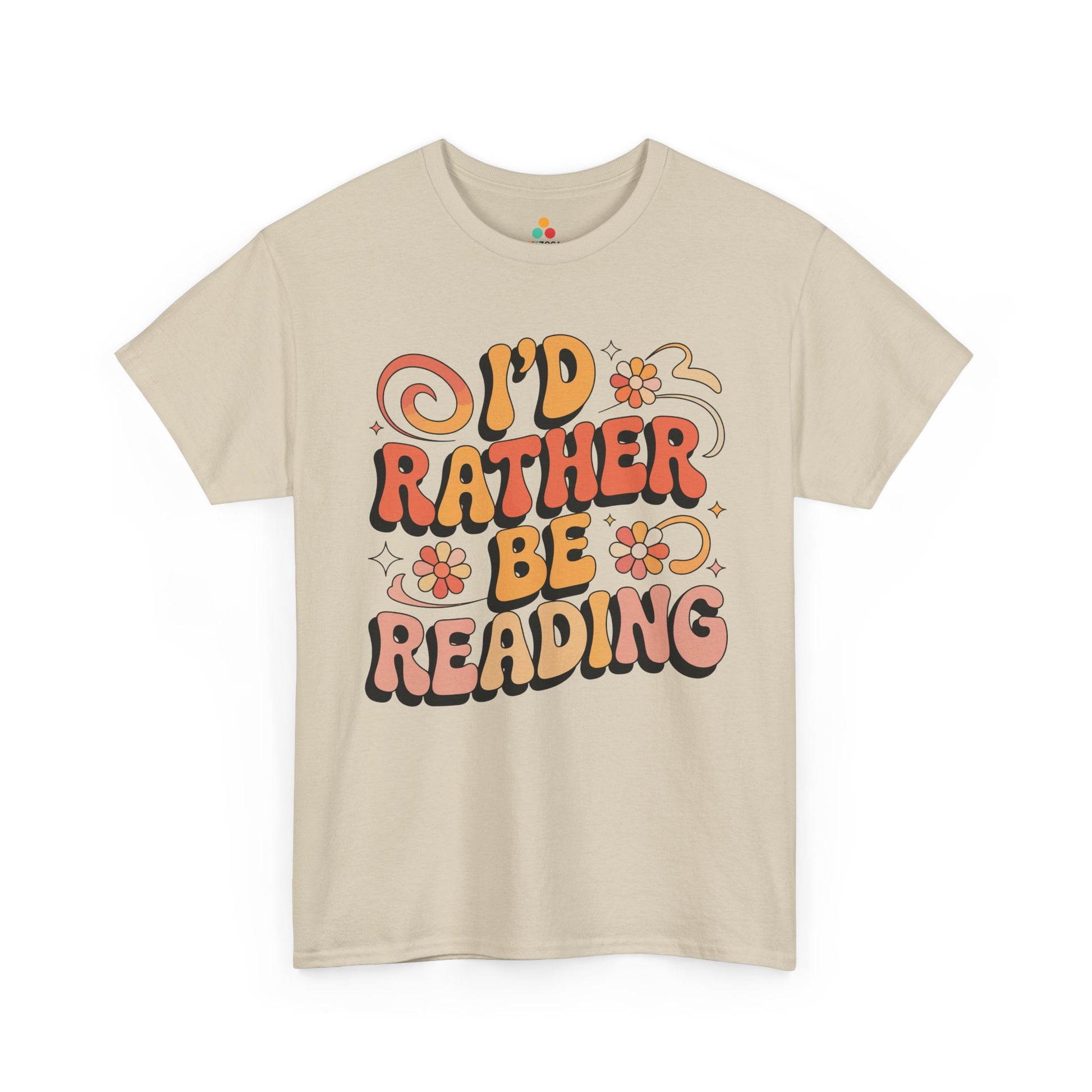 I’d Rather Be Reading Retro Floral Unisex T-shirt | TEEZOCA 