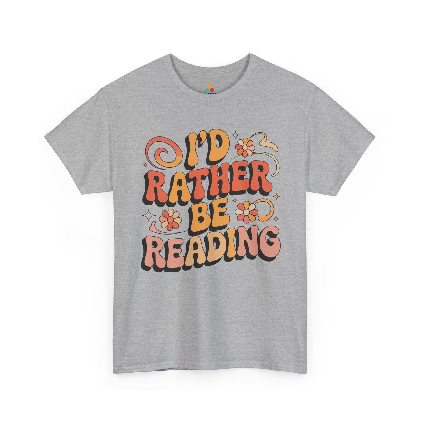 I’d Rather Be Reading Retro Floral Unisex T-shirt | TEEZOCA 