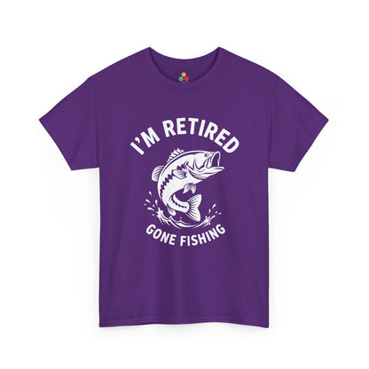 I'm Retired Gone Fishing T-Shirt – Funny Retirement Bass Gift | TEEZOCA 