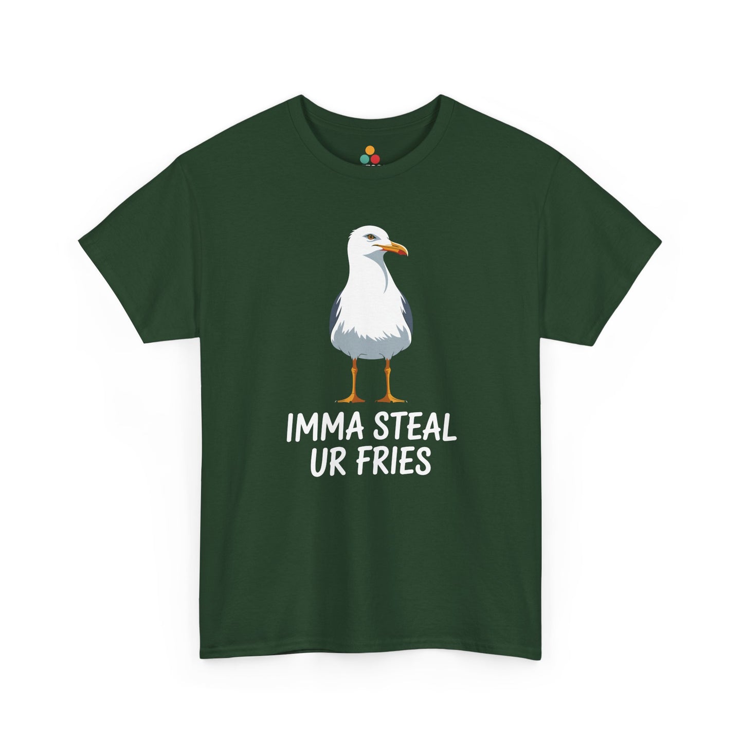 Imma steal ur fries Funny Cute Seagull Bird Animal Lovers And Foodies T-shirt | TEEZOCA 