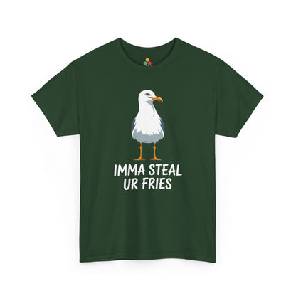 Imma steal ur fries Funny Cute Seagull Bird Animal Lovers And Foodies T-shirt | TEEZOCA 