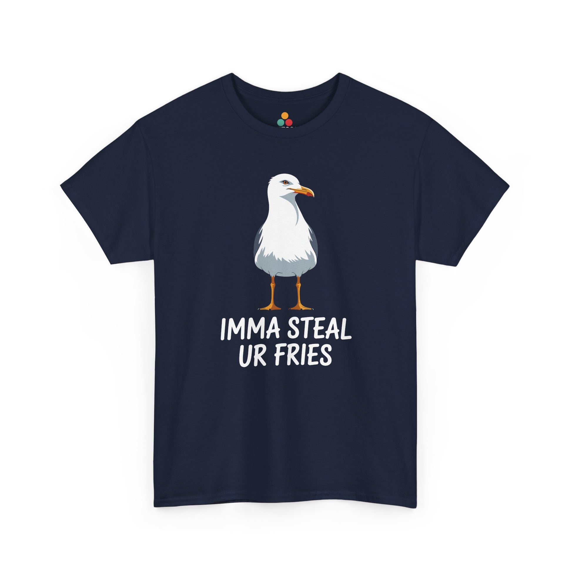 Imma steal ur fries Funny Cute Seagull Bird Animal Lovers And Foodies T-shirt | TEEZOCA 