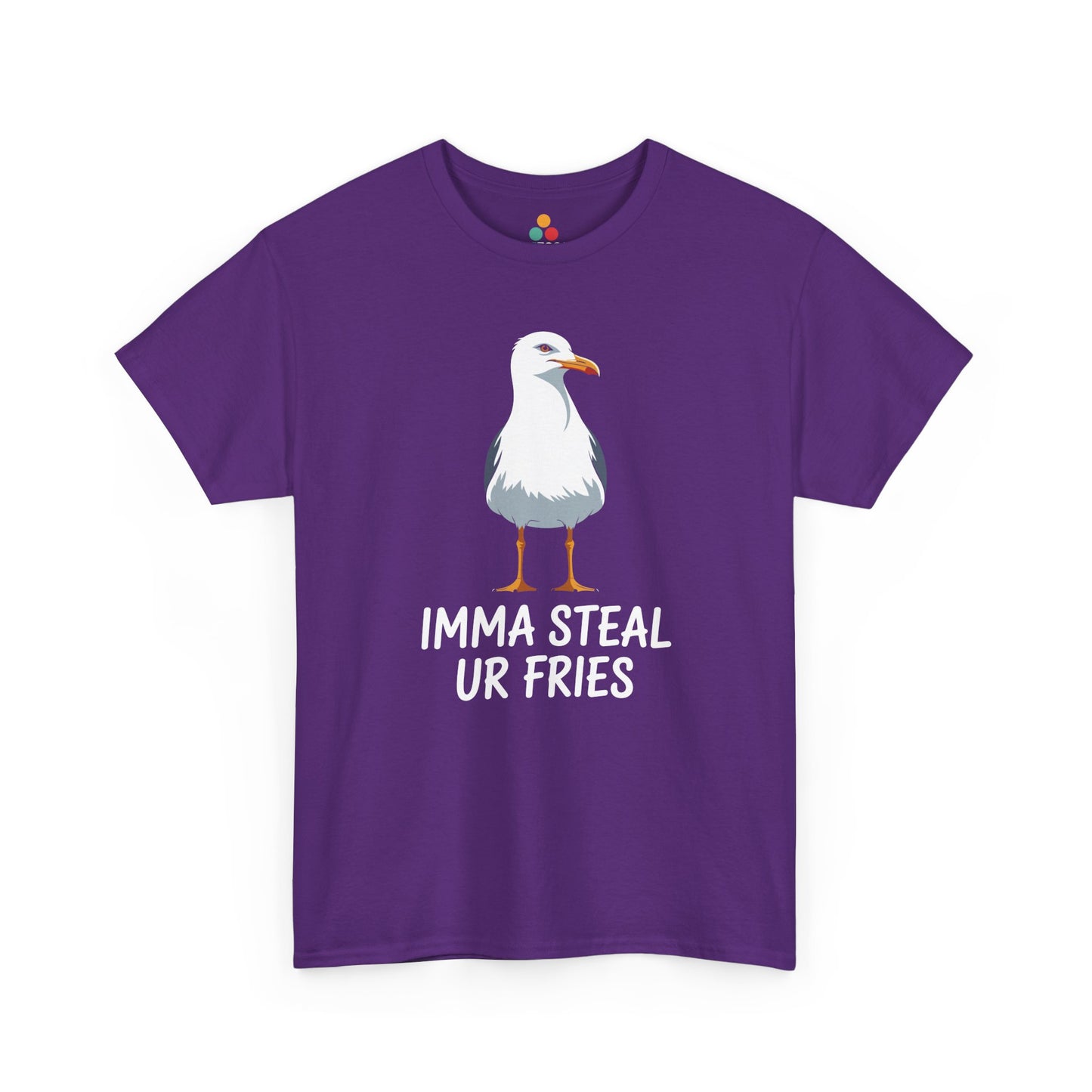 Imma steal ur fries Funny Cute Seagull Bird Animal Lovers And Foodies T-shirt | TEEZOCA 