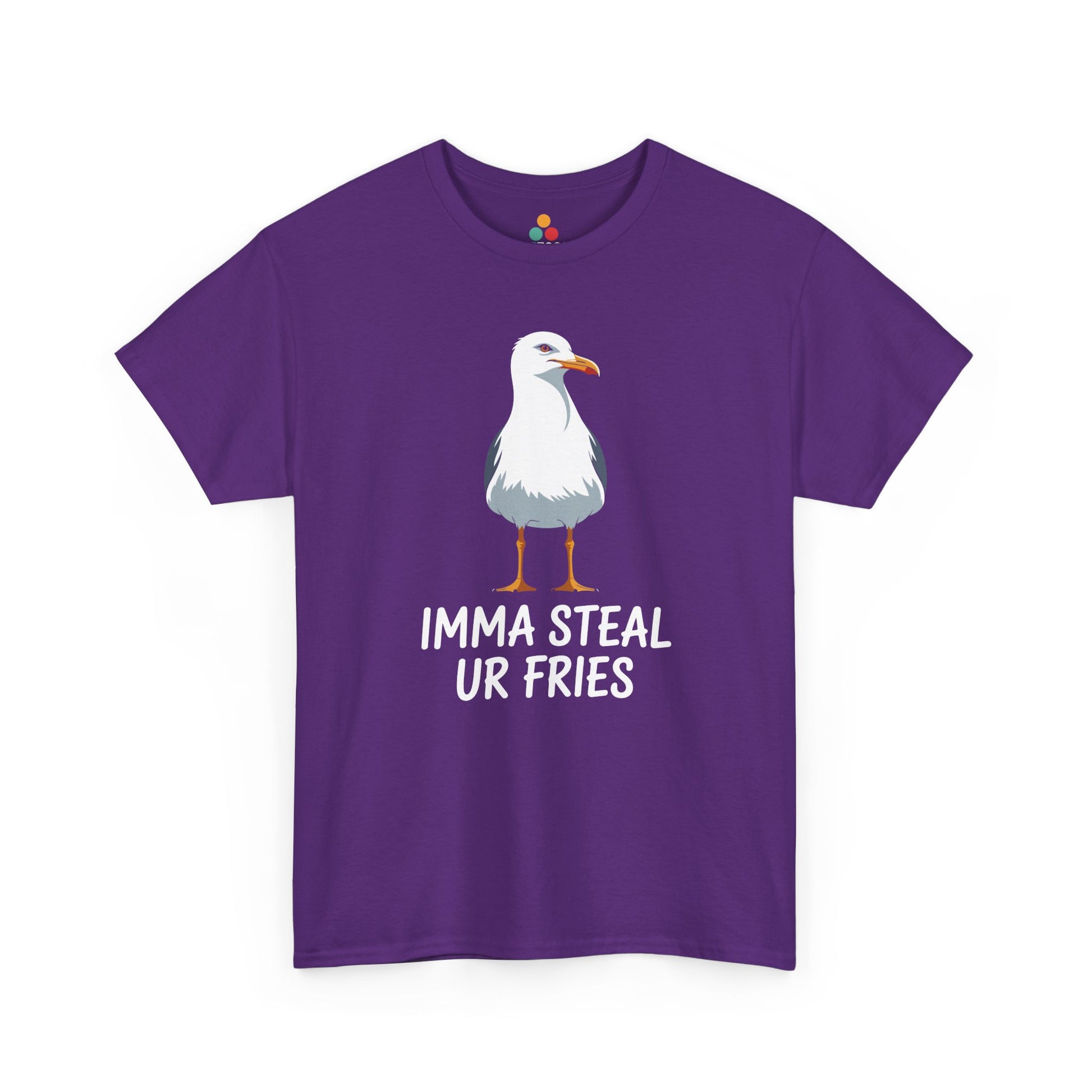 Imma steal ur fries Funny Cute Seagull Bird Animal Lovers And Foodies T-shirt | TEEZOCA 