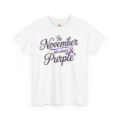 In November We Wear Purple Unisex T-shirt Alzheimer’s Awareness Design | TEEZOCA 