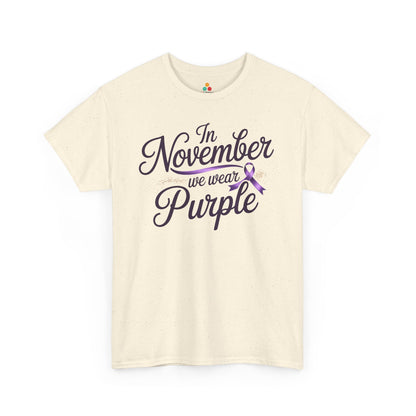 In November We Wear Purple Unisex T-shirt Alzheimer’s Awareness Design | TEEZOCA 