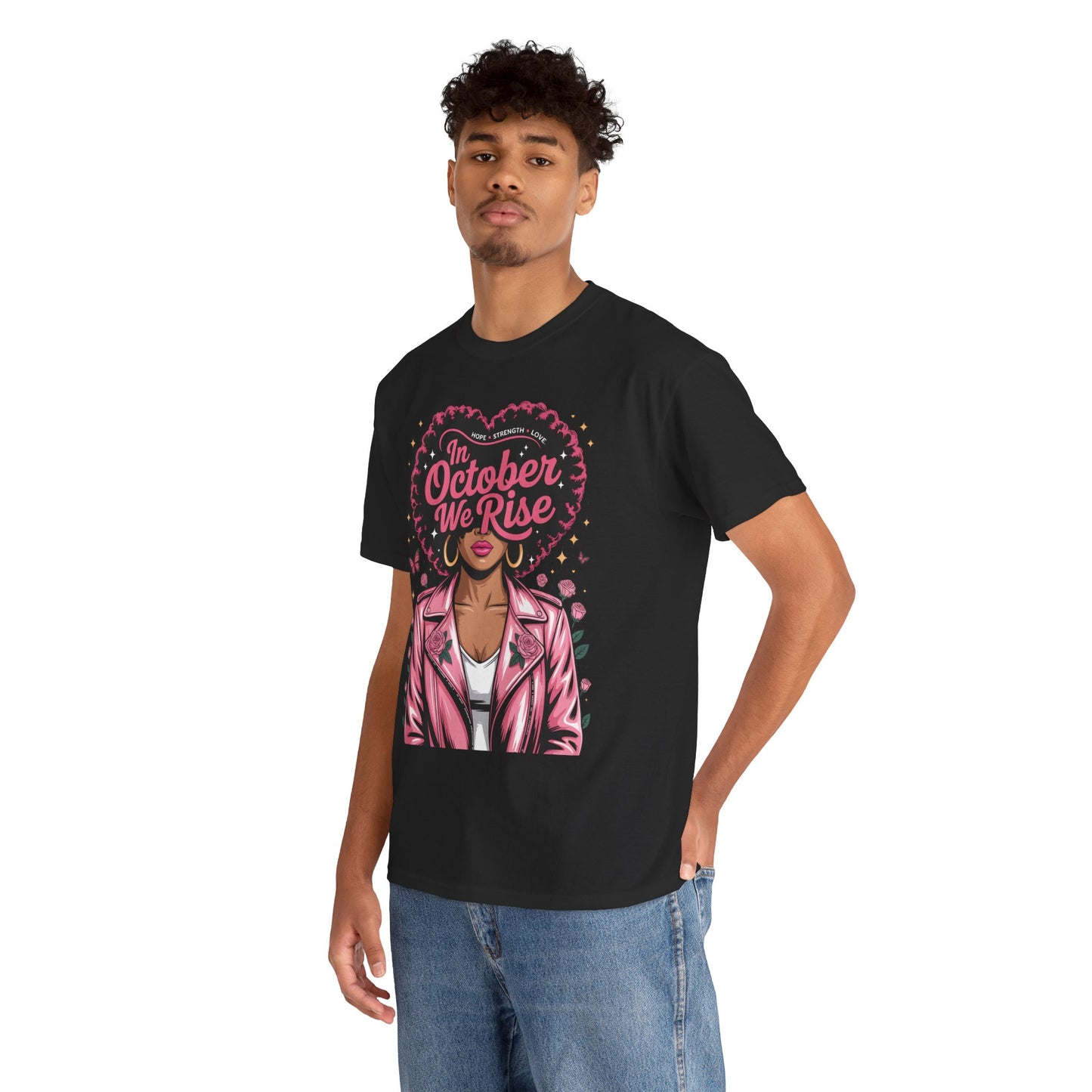 In October We Rise Breast Cancer Awareness Unisex T-shirt | TEEZOCA 