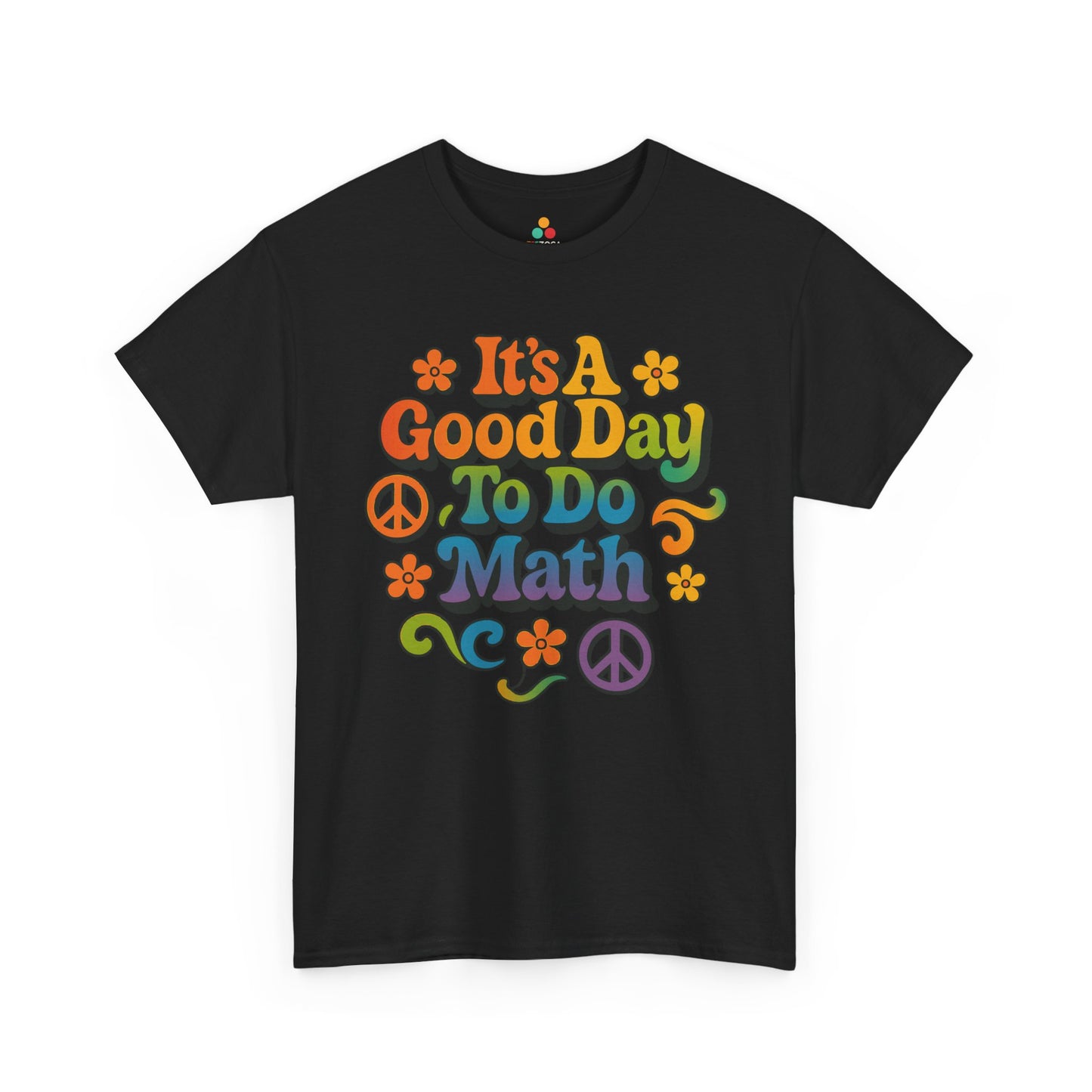 It’s A Good Day To Do Math Groovy Unisex T-shirt | TEEZOCA retro peace sign math teacher shirt
