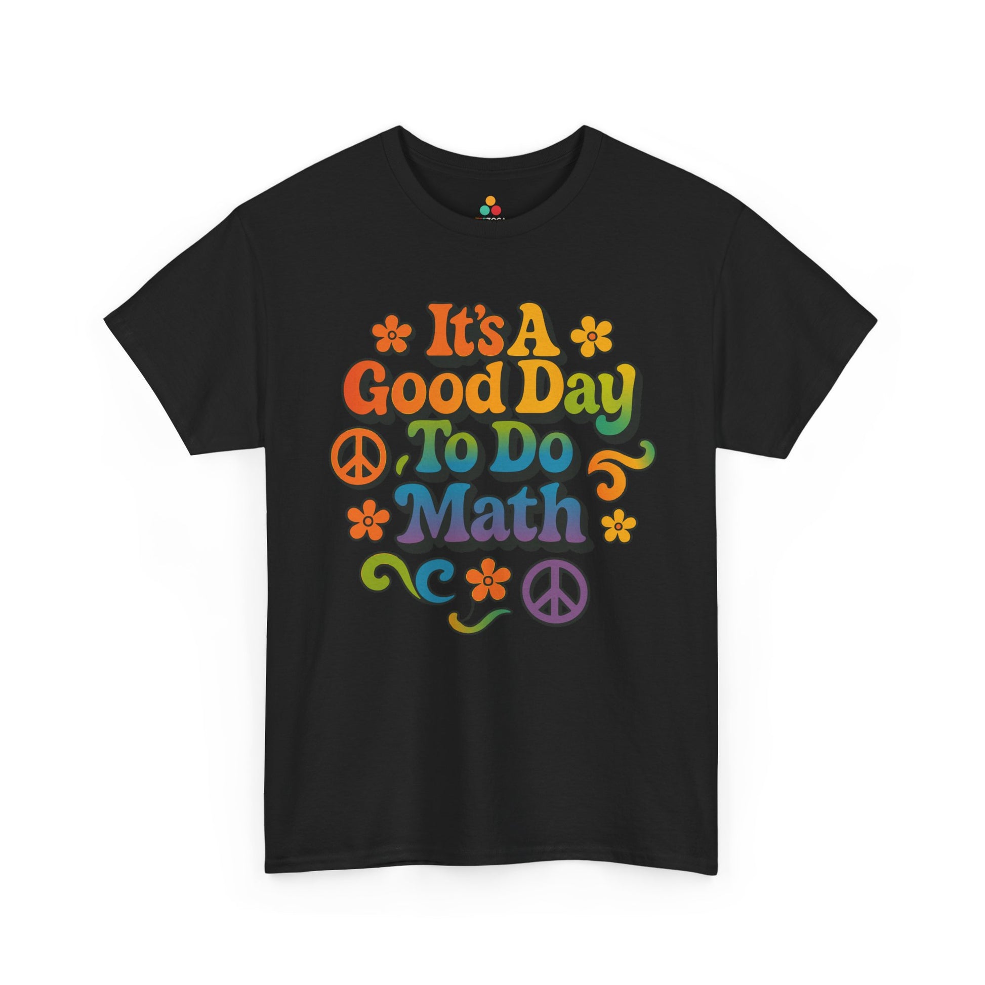 It’s A Good Day To Do Math Groovy Unisex T-shirt | TEEZOCA retro peace sign math teacher shirt