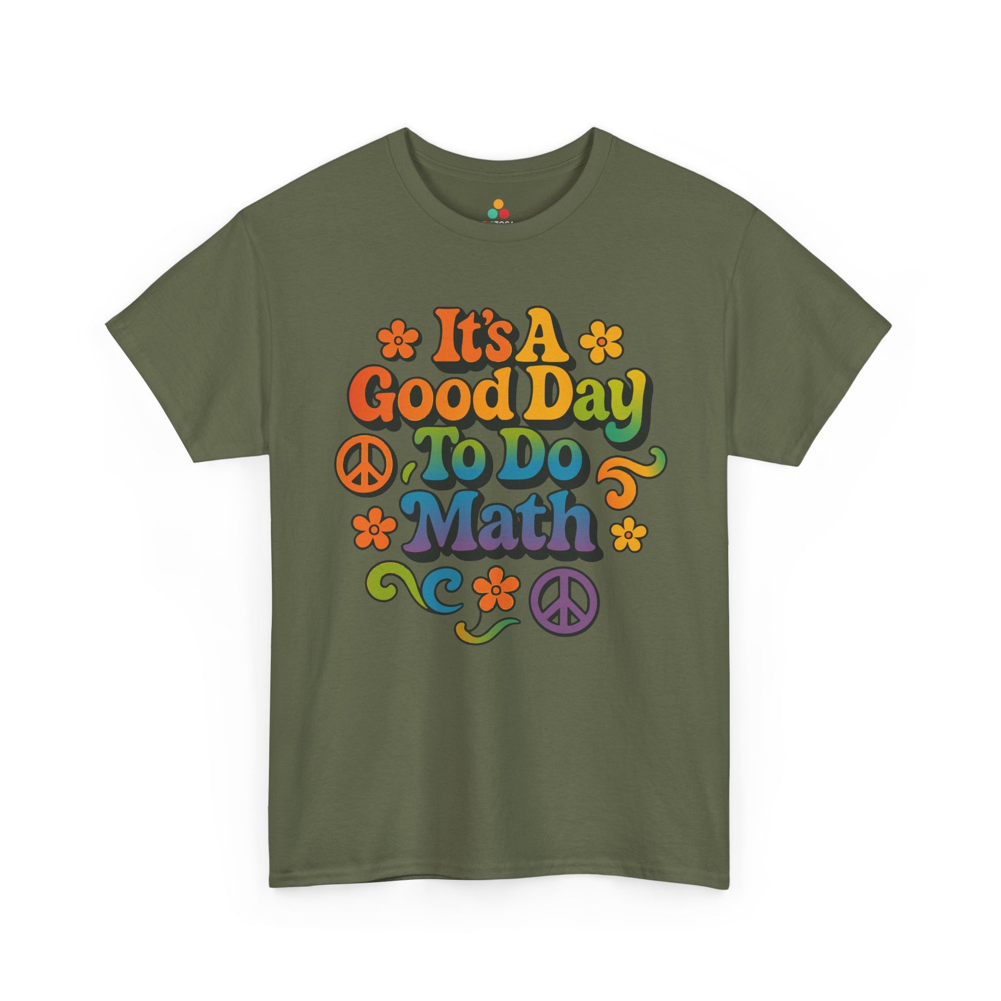 It’s A Good Day To Do Math Groovy Unisex T-shirt | TEEZOCA vintage 70s style math positivity T-shirt