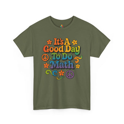 It’s A Good Day To Do Math Groovy Unisex T-shirt | TEEZOCA vintage 70s style math positivity T-shirt