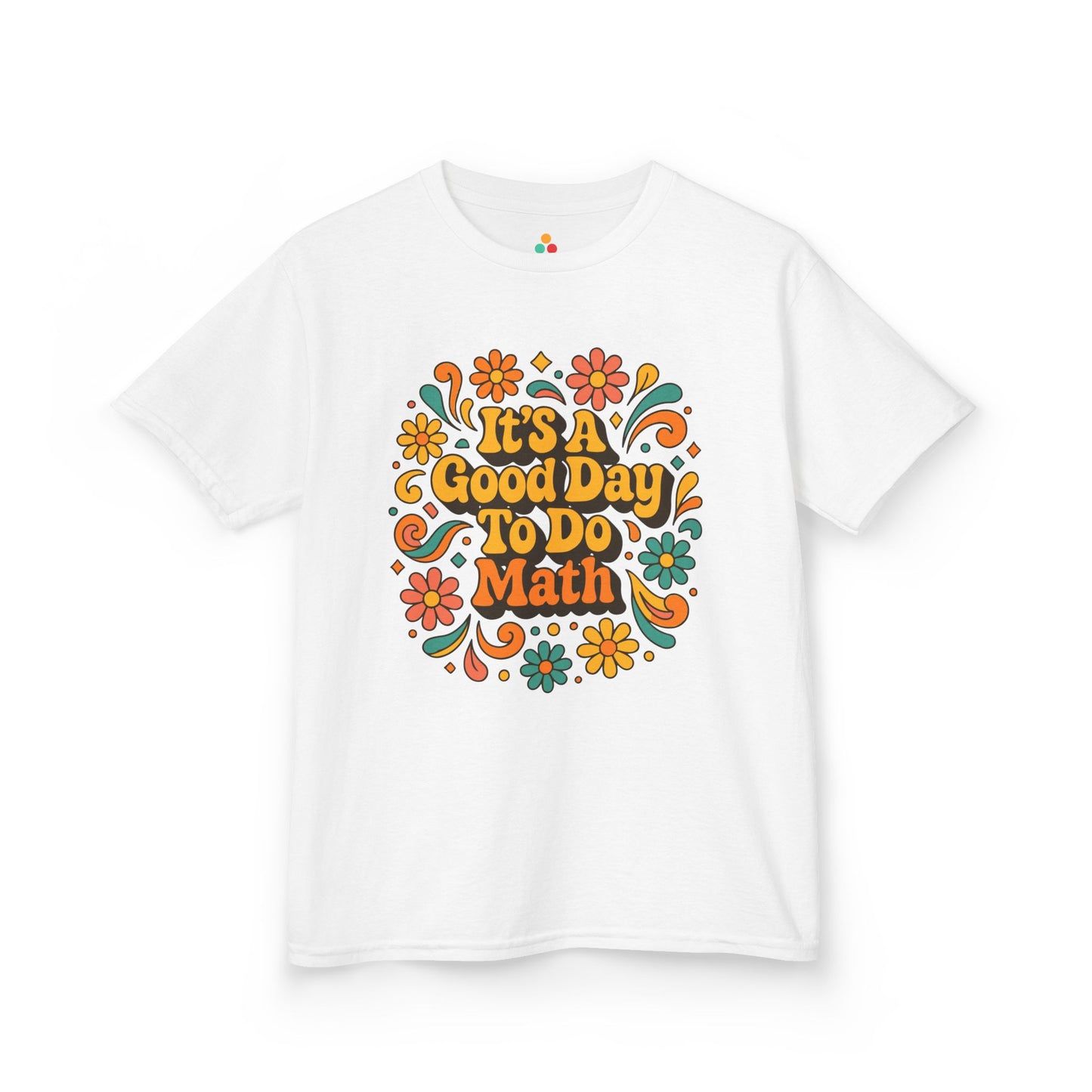 It’s A Good Day To Do Math Retro Floral Kids T-shirt | TEEZOCA vintage style math school Kids T-shirt